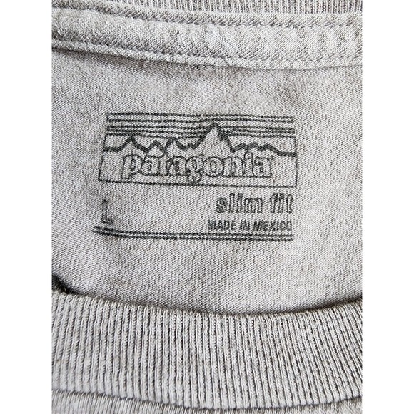 Patagonia Gray T-Shirt Size Large Ventura, CA Slim Fit - Picture 4 of 9